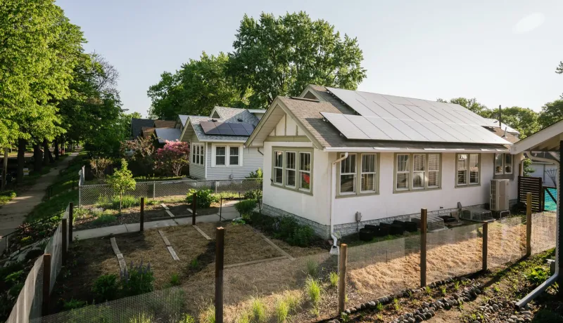 An image of a Minnesota home that has been electrified.