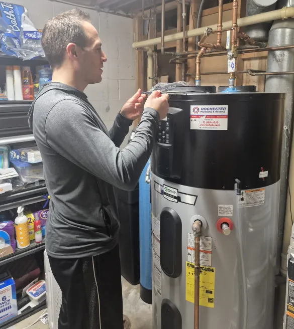 Rick changes the filter on his heat pump water heater.